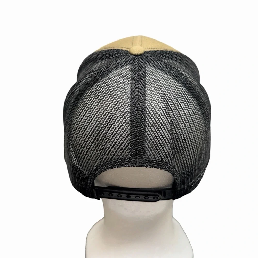 Vortex Optics Trucker Hat‎ Tan Black Mesh Snapback Cap Adjustable Logo Patch